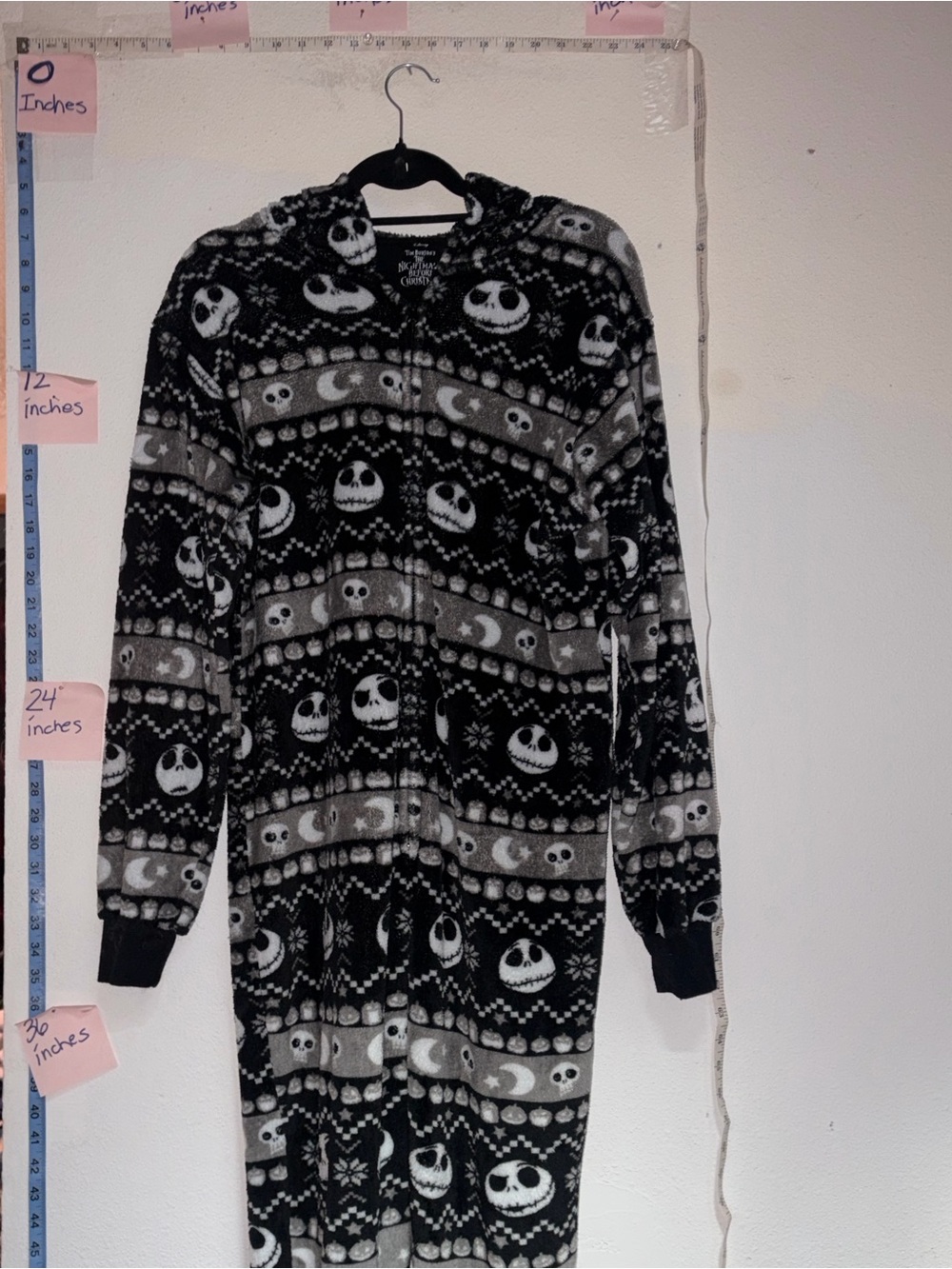 Black Holiday Fleece One-Piece Pajama Jumpsuit